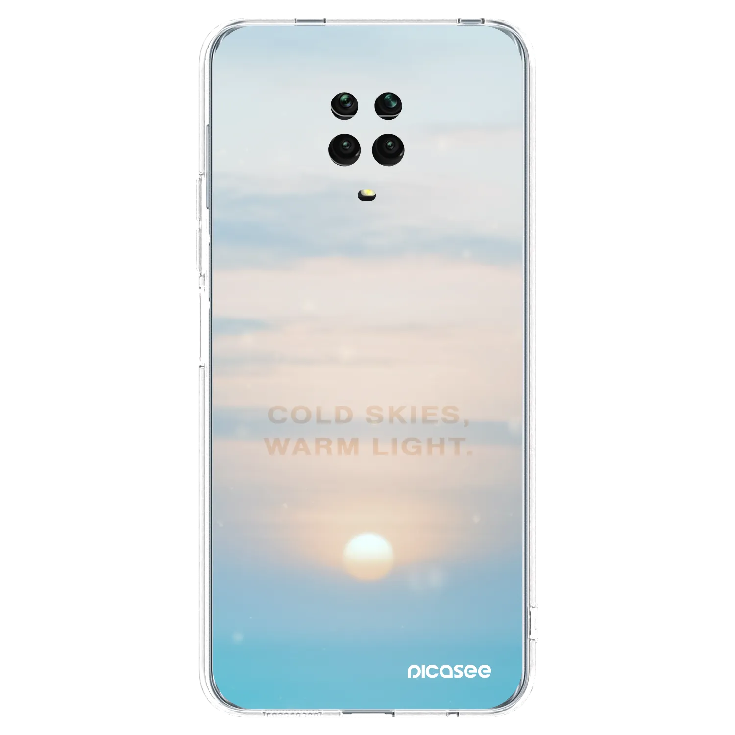 Picasee silikonska prozirna maskica za Xiaomi Redmi Note 9S - COLD SKIES