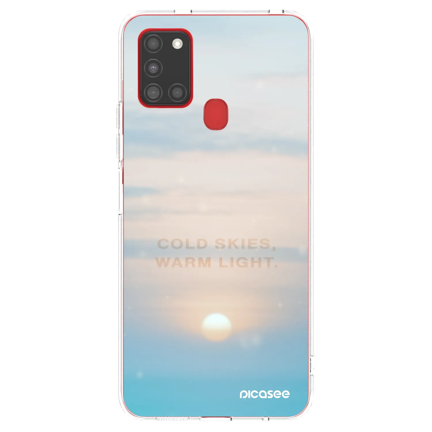 Picasee silikonska prozirna maskica za Samsung Galaxy A21s - COLD SKIES