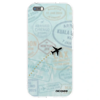 Picasee silikonska prozirna maskica za Apple iPhone 5/5S/SE - FLIGHT PATH