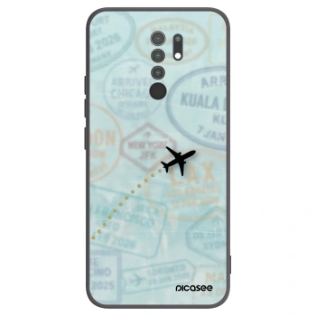 Picasee crna silikonska maskica za Xiaomi Redmi 9 - FLIGHT PATH