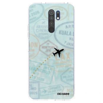 Picasee silikonska prozirna maskica za Xiaomi Redmi 9 - FLIGHT PATH