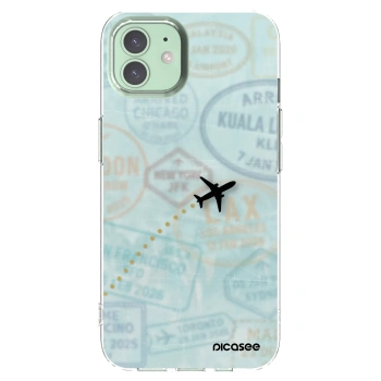 Picasee silikonska prozirna maskica za Apple iPhone 12 - FLIGHT PATH