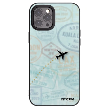 Picasee crna silikonska maskica za Apple iPhone 12 Pro Max - FLIGHT PATH