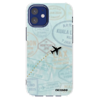 Picasee silikonska prozirna maskica za Apple iPhone 12 mini - FLIGHT PATH