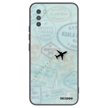 Picasee crna silikonska maskica za Xiaomi Poco M3 - FLIGHT PATH