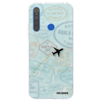 Picasee silikonska prozirna maskica za Realme 5 - FLIGHT PATH