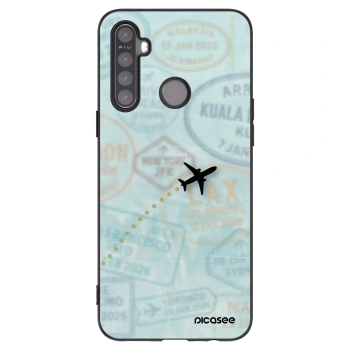 Picasee crna silikonska maskica za Realme 5 - FLIGHT PATH