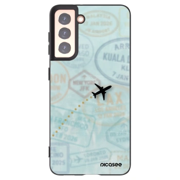 Picasee crna silikonska maskica za Samsung Galaxy S21 5G G991B - FLIGHT PATH