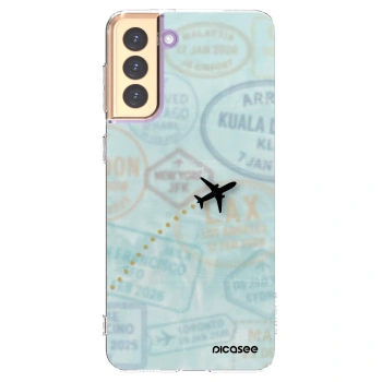 Picasee silikonska prozirna maskica za Samsung Galaxy S21+ 5G G996F - FLIGHT PATH