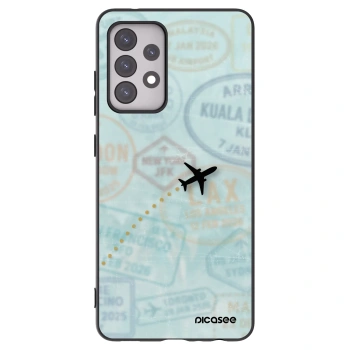 Picasee crna silikonska maskica za Samsung Galaxy A52 5G A525F - FLIGHT PATH