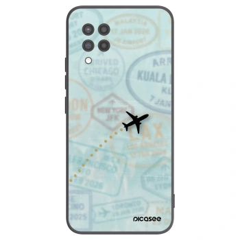 Picasee crna silikonska maskica za Samsung Galaxy A42 A426B - FLIGHT PATH