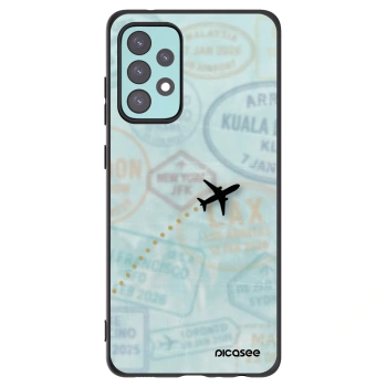 Picasee crna silikonska maskica za Samsung Galaxy A72 A725F - FLIGHT PATH