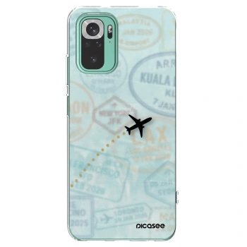 Picasee silikonska prozirna maskica za Xiaomi Redmi Note 10 Pro - FLIGHT PATH
