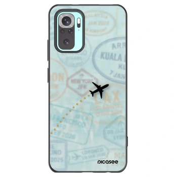 Picasee crna silikonska maskica za Xiaomi Redmi Note 10 Pro - FLIGHT PATH
