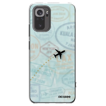 Picasee silikonska prozirna maskica za Xiaomi Redmi Note 10S - FLIGHT PATH