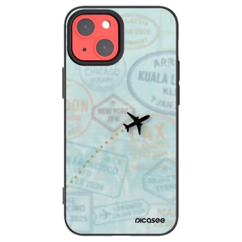 Picasee crna silikonska maskica za Apple iPhone 13 mini - FLIGHT PATH