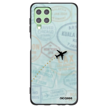 Picasee crna silikonska maskica za Samsung Galaxy A22 A225F 4G - FLIGHT PATH
