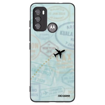Picasee crna silikonska maskica za Motorola Moto G60 - FLIGHT PATH