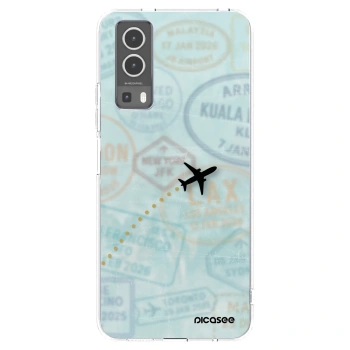 Picasee silikonska prozirna maskica za Vivo Y72 5G - FLIGHT PATH