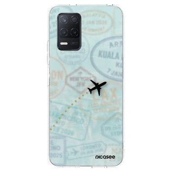 Picasee silikonska prozirna maskica za Realme 8 5G - FLIGHT PATH