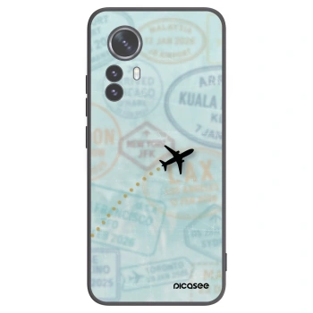 Picasee crna silikonska maskica za Xiaomi 12 Pro - FLIGHT PATH