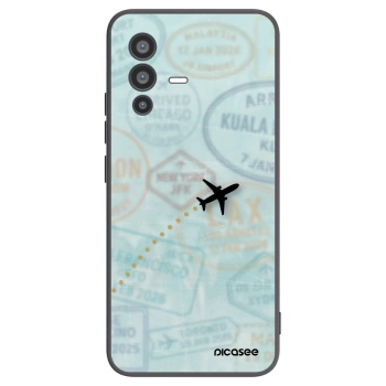 Picasee crna silikonska maskica za Vivo V23 5G - FLIGHT PATH