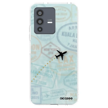 Picasee silikonska prozirna maskica za Vivo V23 5G - FLIGHT PATH