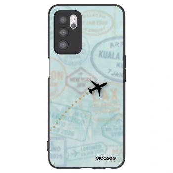 Picasee crna silikonska maskica za OPPO A16s - FLIGHT PATH