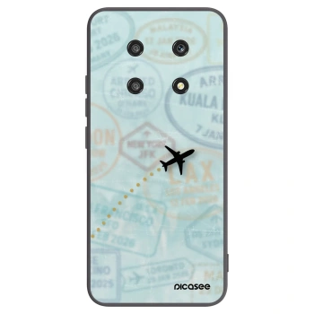 Picasee crna silikonska maskica za Honor Magic4 Lite 5G - FLIGHT PATH
