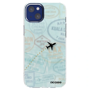Picasee silikonska prozirna maskica za Apple iPhone 14 Plus - FLIGHT PATH