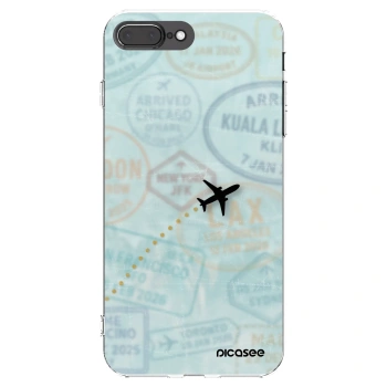 Picasee silikonska prozirna maskica za Apple iPhone 8 Plus - FLIGHT PATH