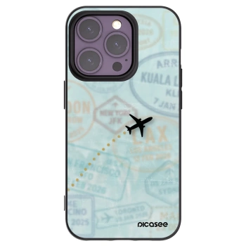 Picasee crna silikonska maskica za Apple iPhone 14 Pro - FLIGHT PATH
