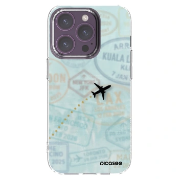 Picasee silikonska prozirna maskica za Apple iPhone 14 Pro - FLIGHT PATH