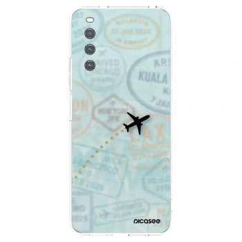 Picasee silikonska prozirna maskica za Sony Xperia 10 IV 5G - FLIGHT PATH