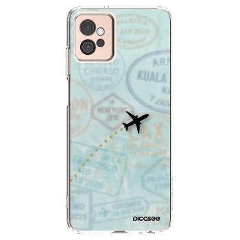 Picasee silikonska prozirna maskica za Motorola Moto G32 - FLIGHT PATH