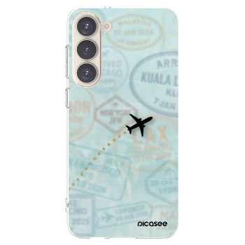 Picasee silikonska prozirna maskica za Samsung Galaxy S23+ 5G - FLIGHT PATH