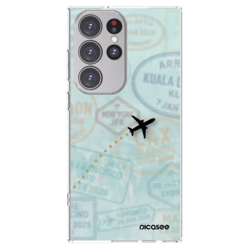 Picasee silikonska prozirna maskica za Samsung Galaxy S23 Ultra 5G - FLIGHT PATH