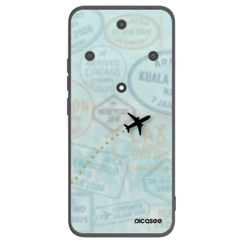 Picasee crna silikonska maskica za Honor Magic5 Lite 5G - FLIGHT PATH