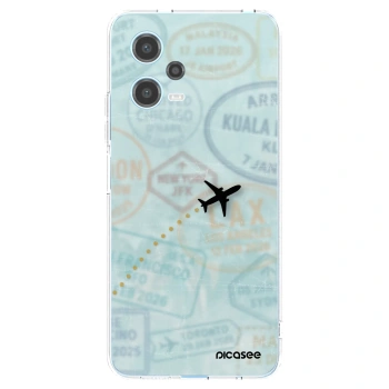 Picasee silikonska prozirna maskica za Xiaomi Redmi Note 12 5G - FLIGHT PATH