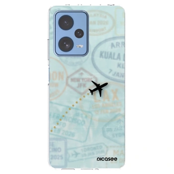 Picasee silikonska prozirna maskica za Xiaomi Redmi Note 12 Pro 5G - FLIGHT PATH