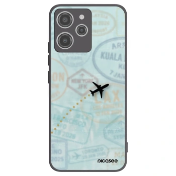 Picasee crna silikonska maskica za Xiaomi Redmi 12 4G - FLIGHT PATH