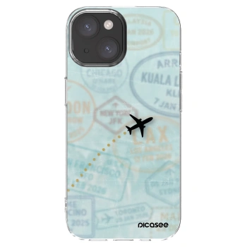 Picasee silikonska prozirna maskica za Apple iPhone 15 - FLIGHT PATH
