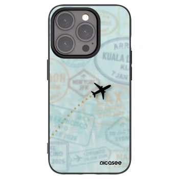 Picasee crna silikonska maskica za Apple iPhone 15 Pro - FLIGHT PATH