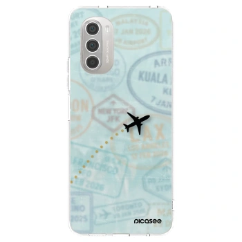 Picasee silikonska prozirna maskica za Motorola Moto G51 - FLIGHT PATH