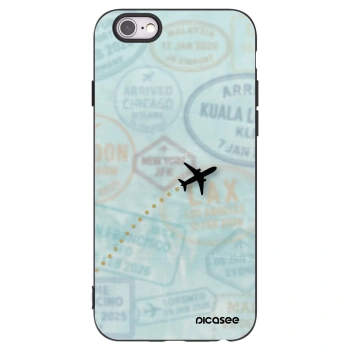 Picasee crna silikonska maskica za Apple iPhone 6/6S - FLIGHT PATH