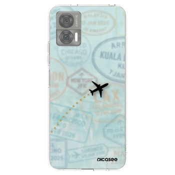 Picasee silikonska prozirna maskica za Motorola Edge 30 Neo - FLIGHT PATH