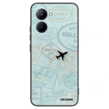 Picasee crna silikonska maskica za Realme C33 (2023) - FLIGHT PATH