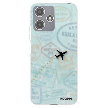 Picasee silikonska prozirna maskica za Xiaomi Redmi 12 5G - FLIGHT PATH