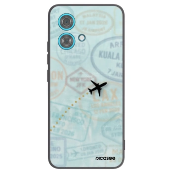 Picasee crna silikonska maskica za Motorola Edge 40 Neo - FLIGHT PATH