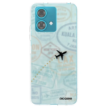 Picasee silikonska prozirna maskica za Motorola Edge 40 Neo - FLIGHT PATH